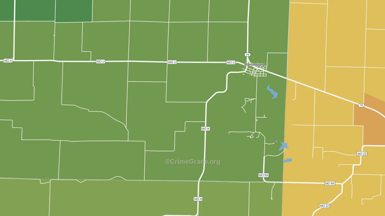 65264, MO Map of Drug-Related Crime Rates