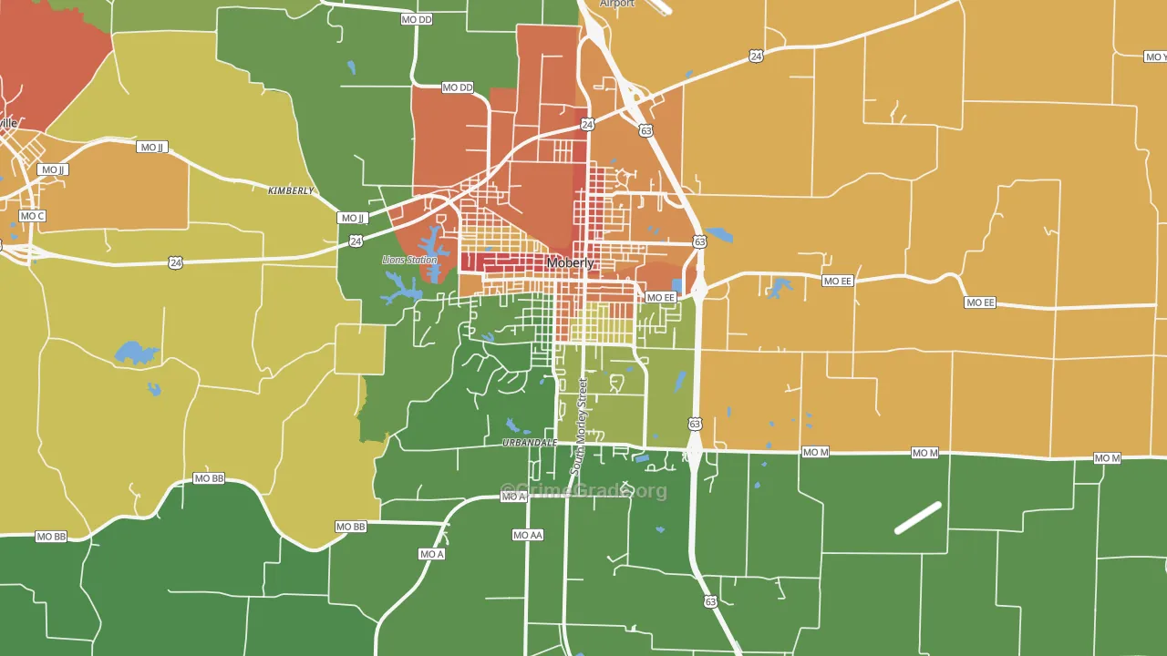 65270, MO Map of Drug-Related Crime Rates