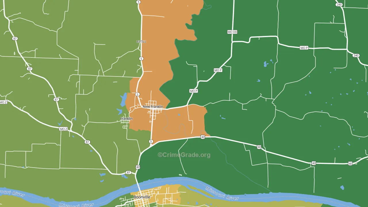65274, MO Map of Drug-Related Crime Rates