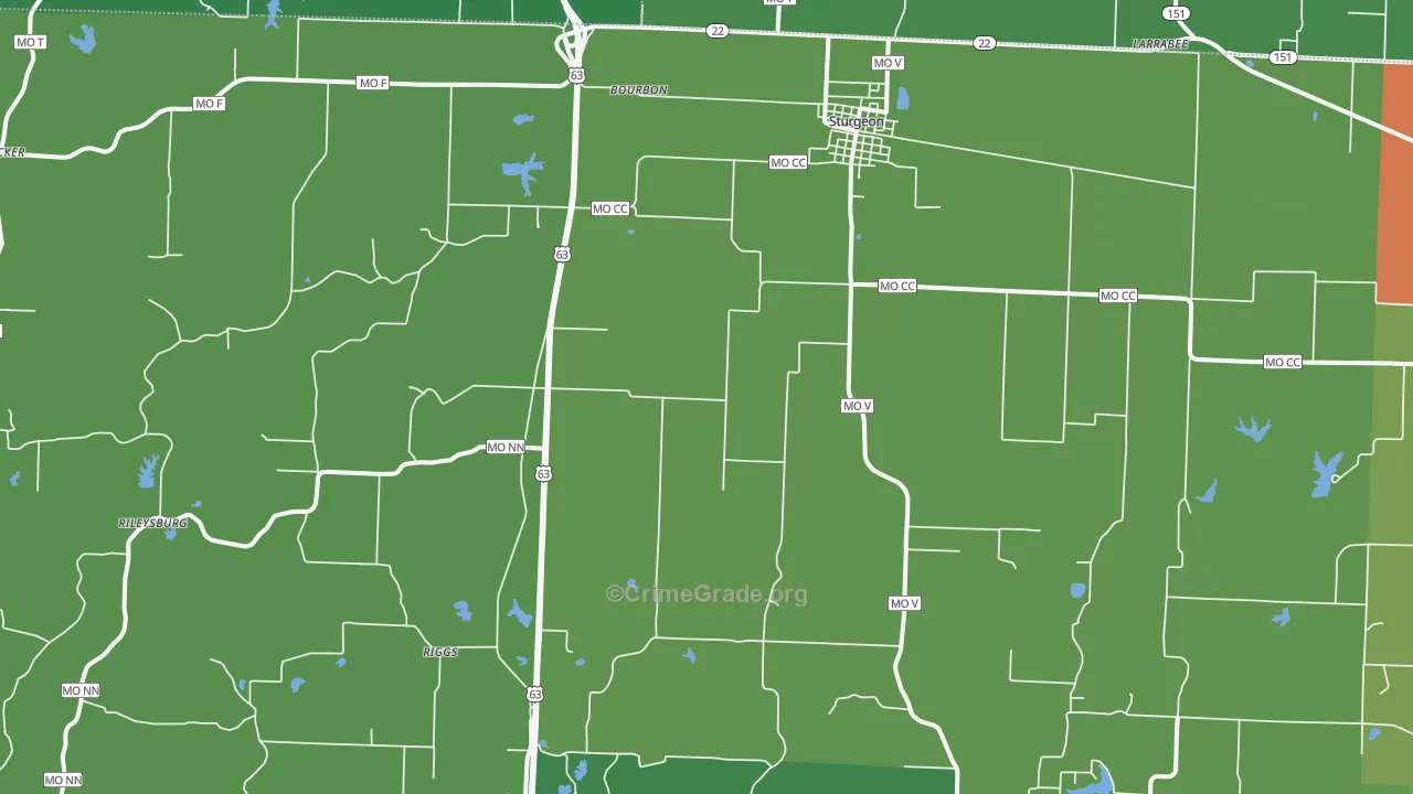 65284, MO Map of Drug-Related Crime Rates