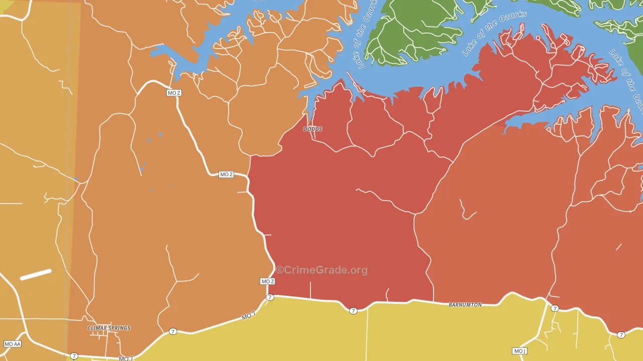 65324, MO Map of Drug-Related Crime Rates