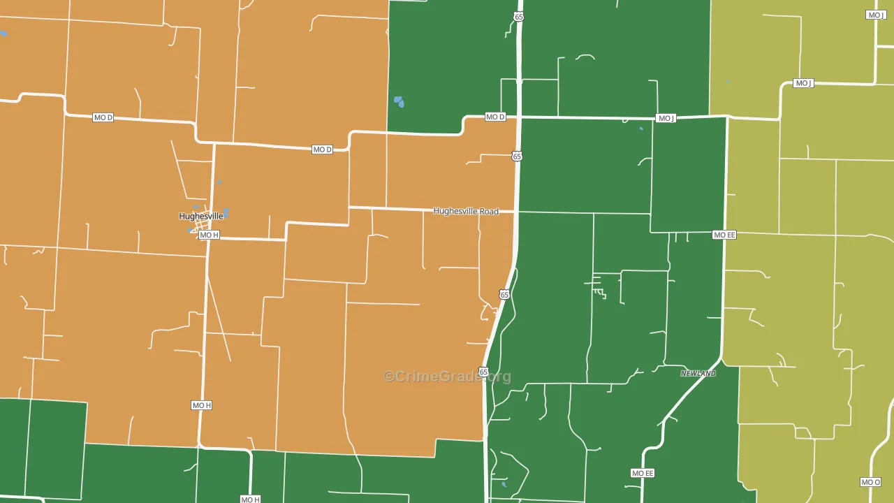 65334, MO Map of Drug-Related Crime Rates