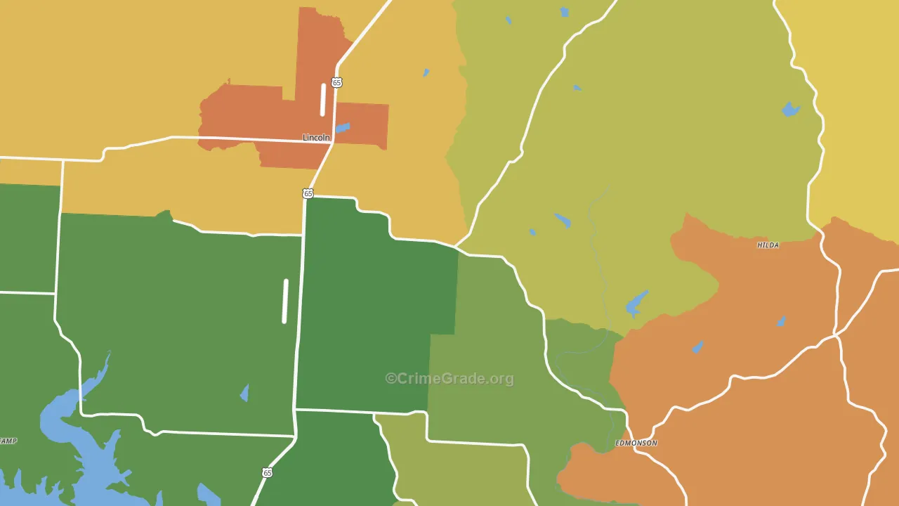 65338, MO Map of Drug-Related Crime Rates