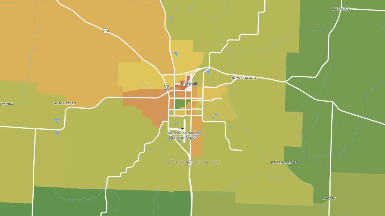 65340, MO Map of Drug-Related Crime Rates