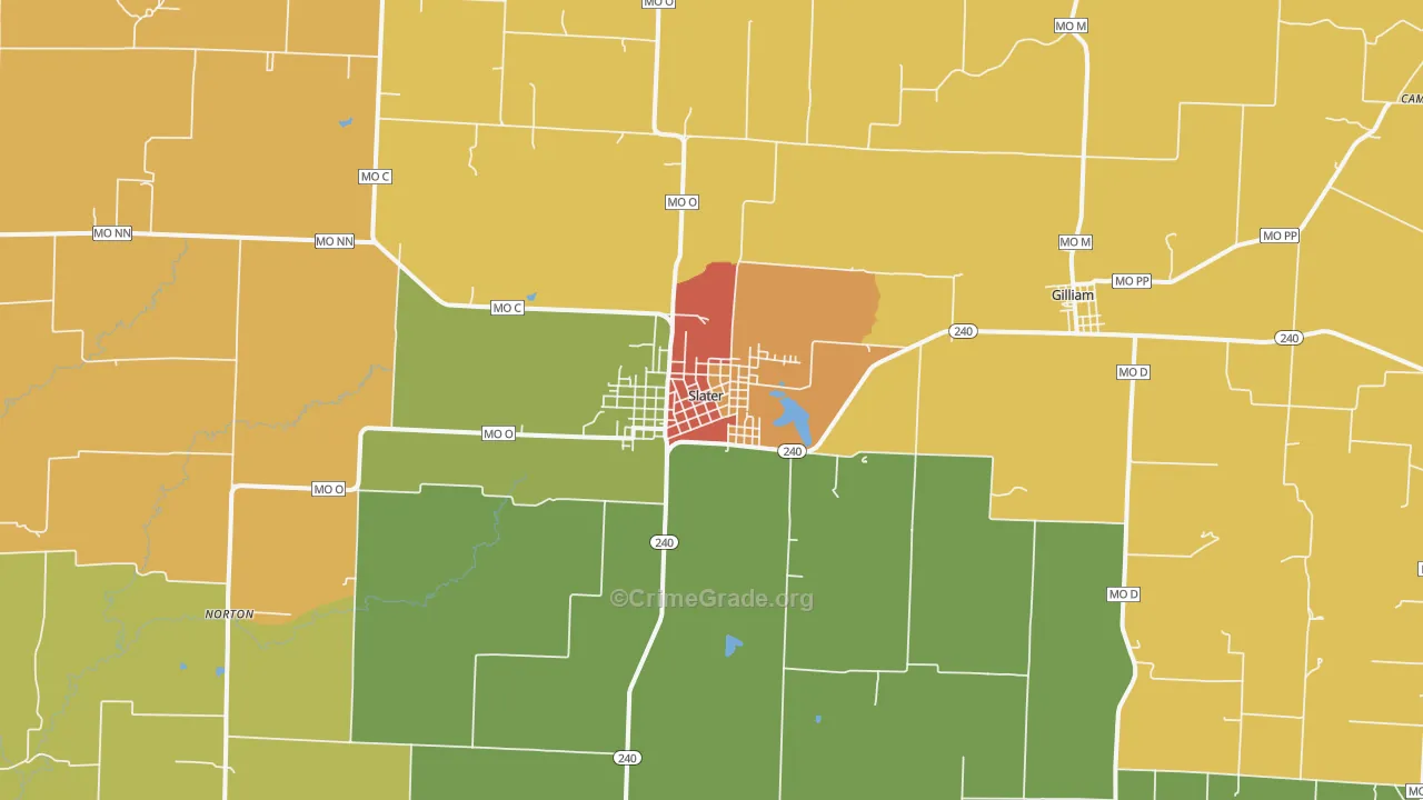 65349, MO Map of Drug-Related Crime Rates