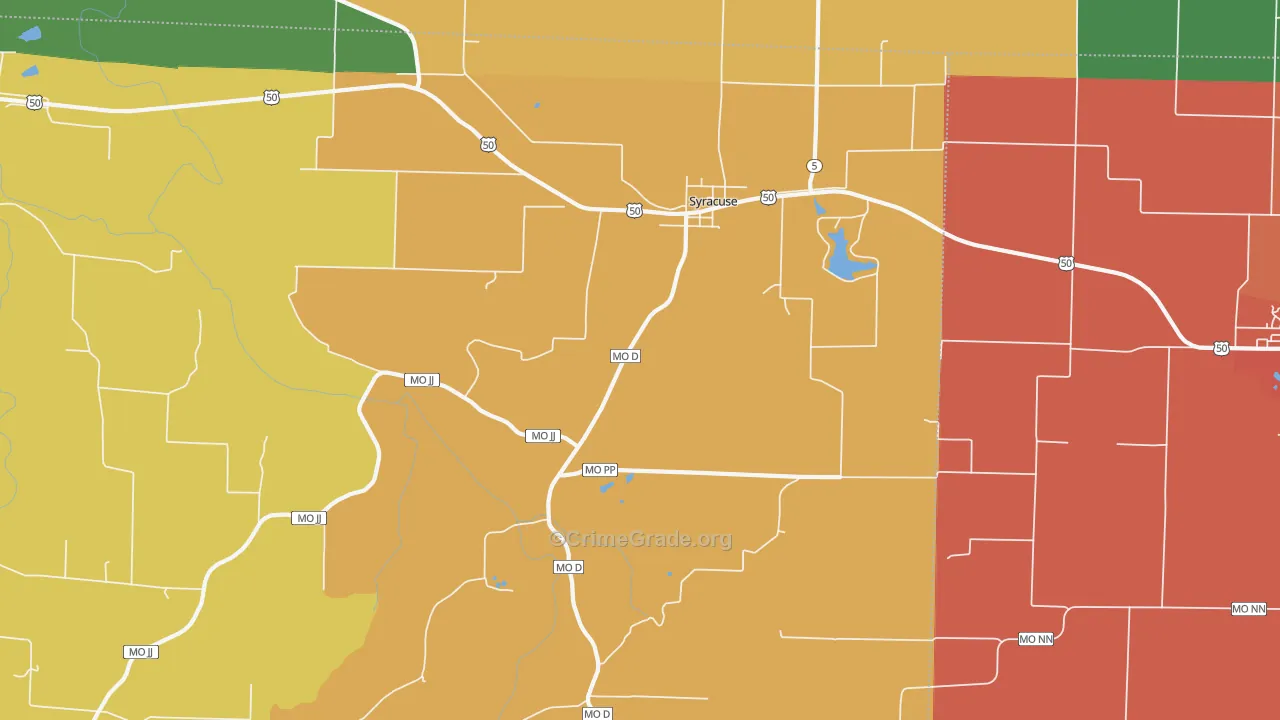 65354, MO Map of Drug-Related Crime Rates