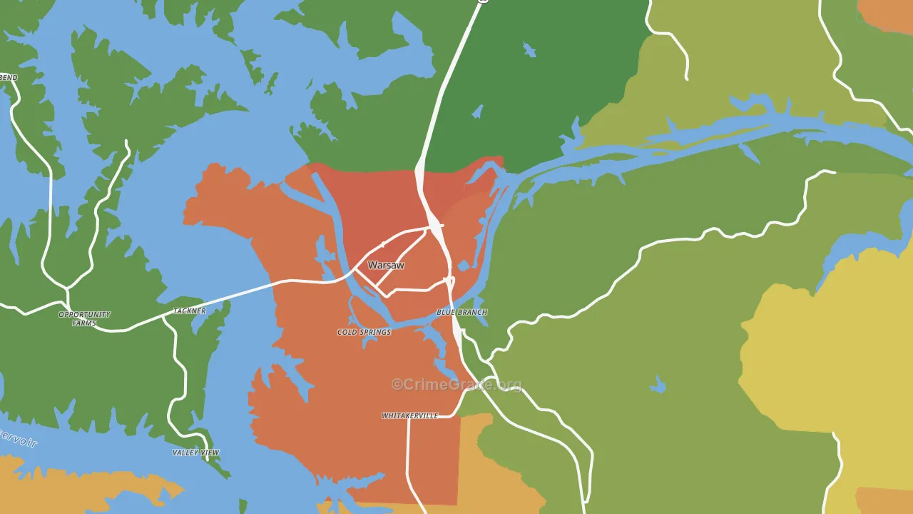 65355, MO Map of Drug-Related Crime Rates