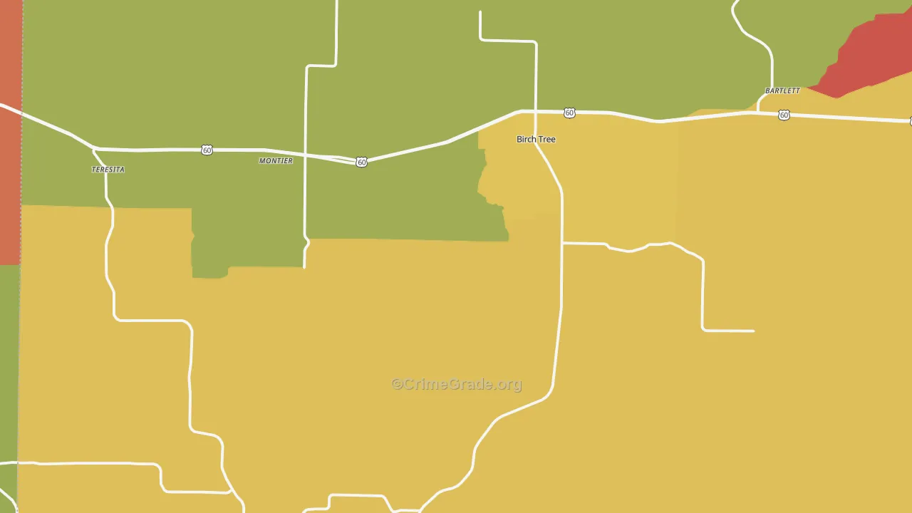 65438, MO Map of Drug-Related Crime Rates