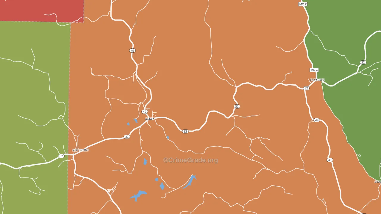 65439, MO Map of Drug-Related Crime Rates