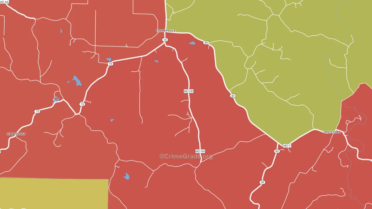 65446, MO Map of Drug-Related Crime Rates