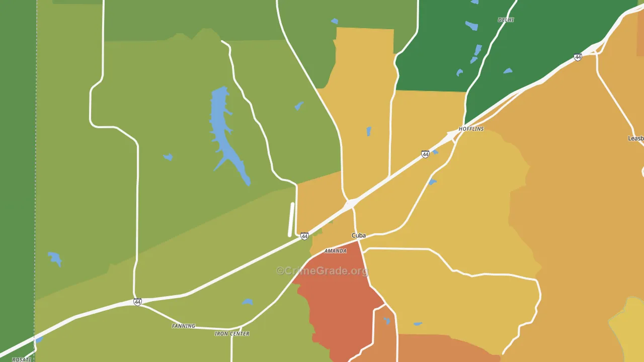 65453, MO Map of Drug-Related Crime Rates