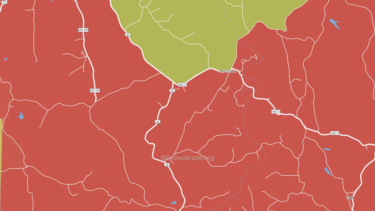 65456, MO Map of Drug-Related Crime Rates