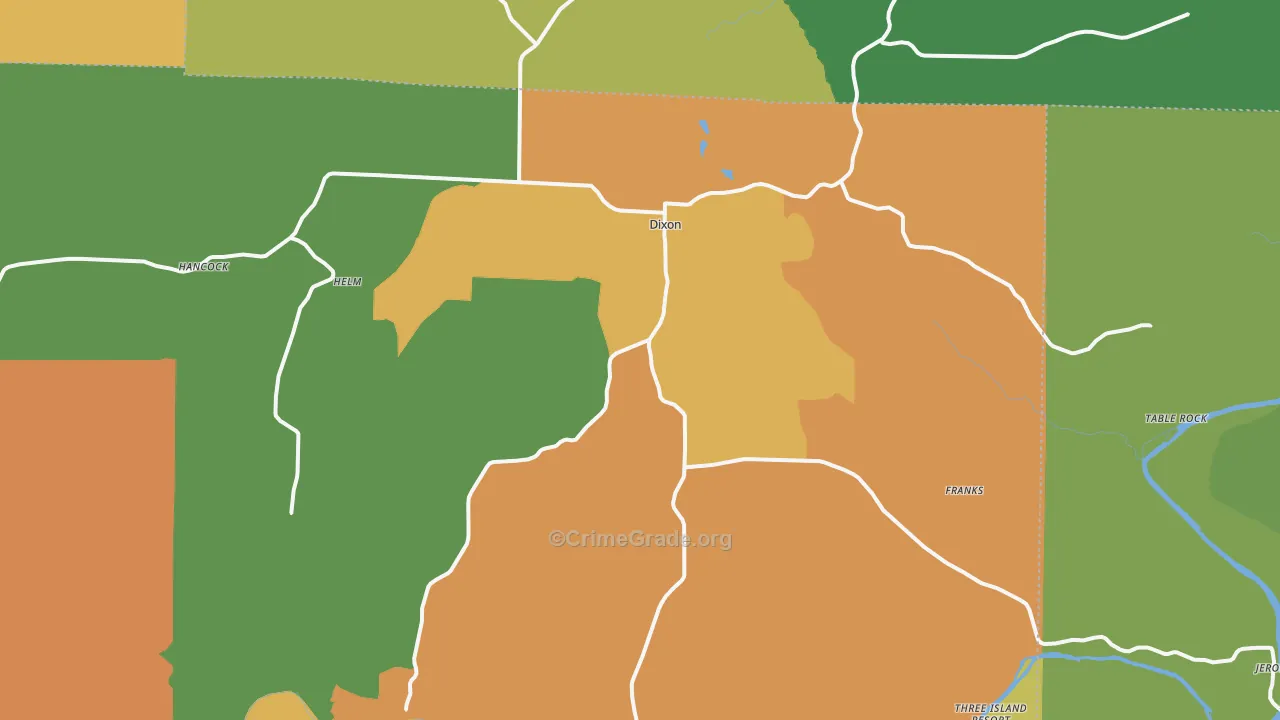 65459, MO Map of Drug-Related Crime Rates