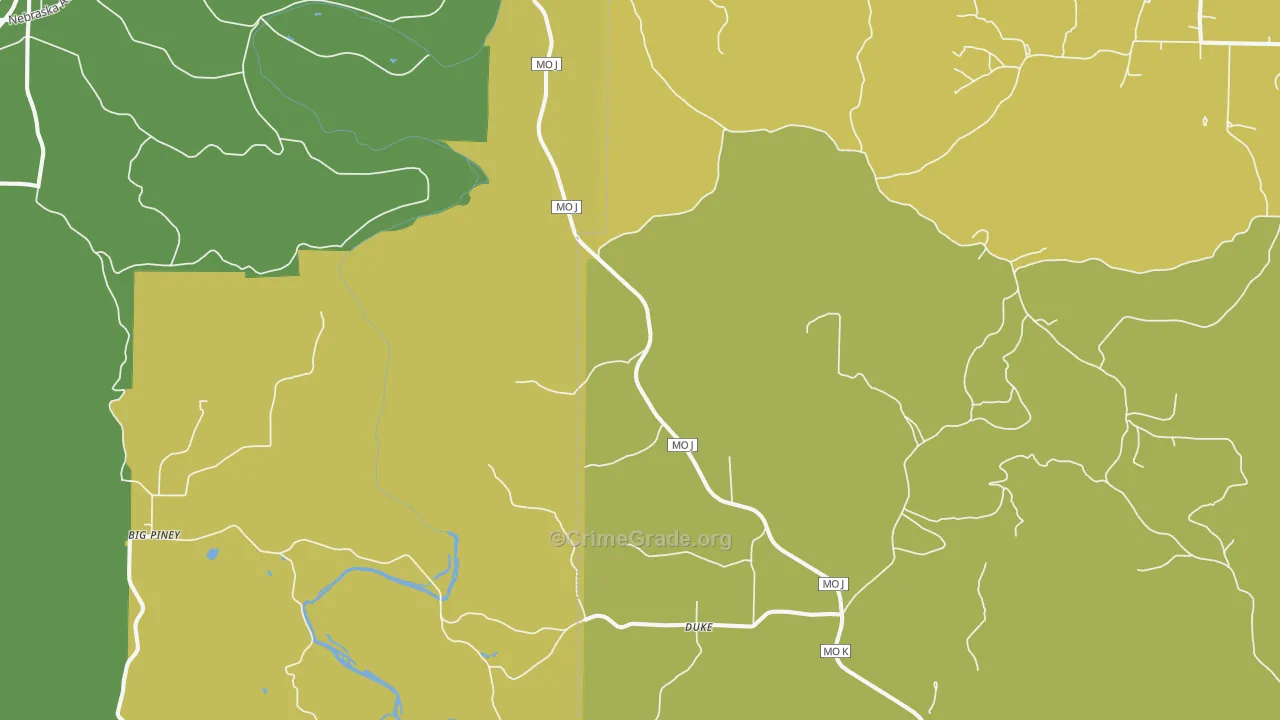 65461, MO Map of Drug-Related Crime Rates