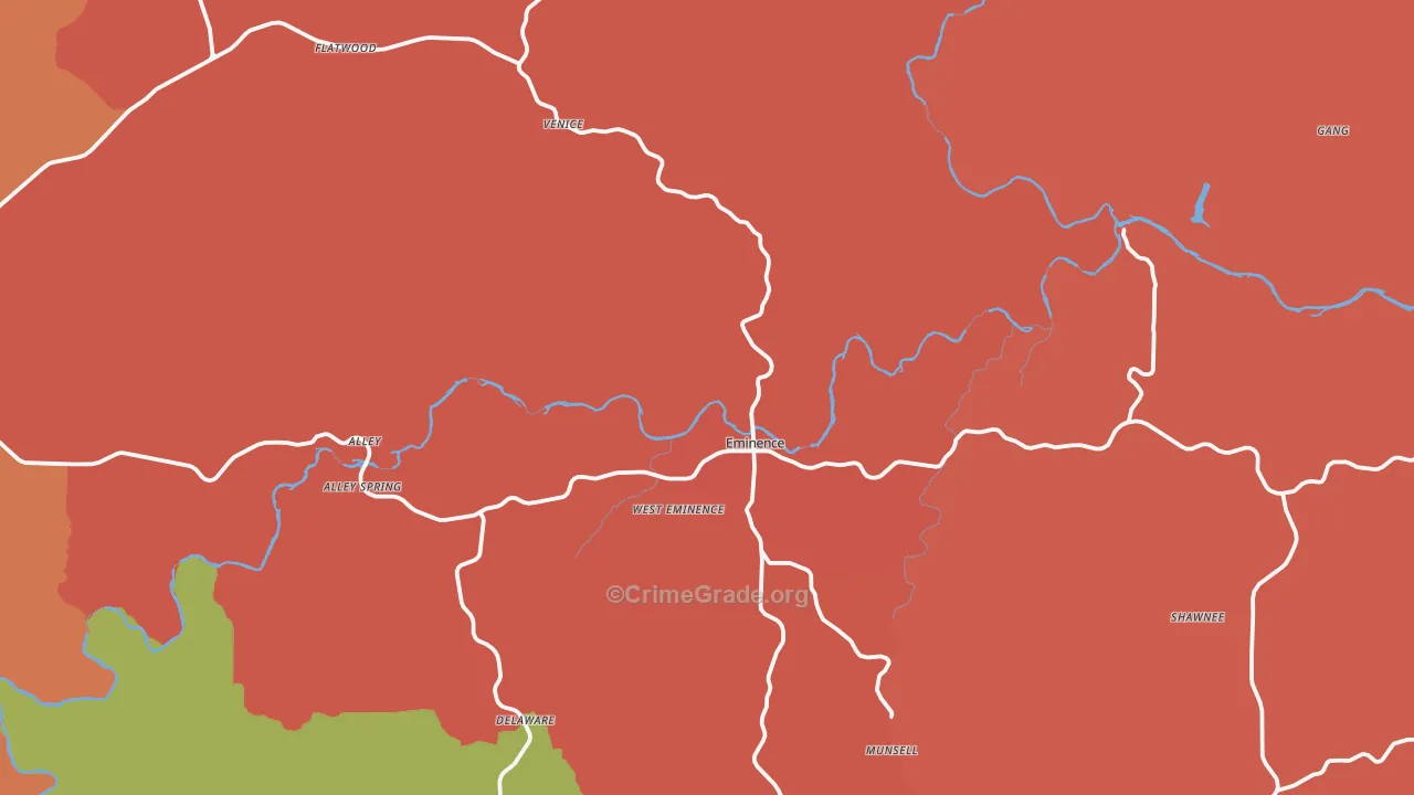65466, MO Map of Drug-Related Crime Rates