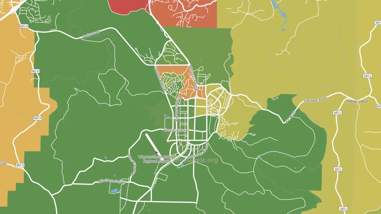 65473, MO Map of Drug-Related Crime Rates