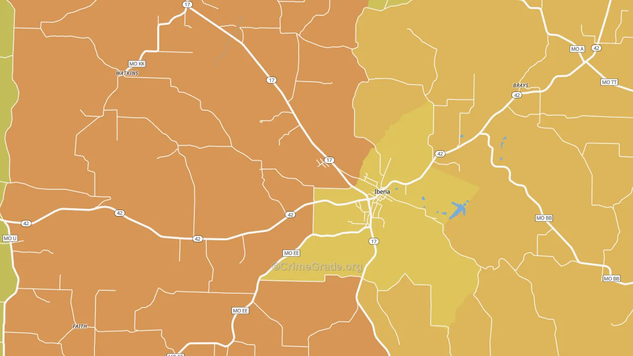 65486, MO Map of Drug-Related Crime Rates