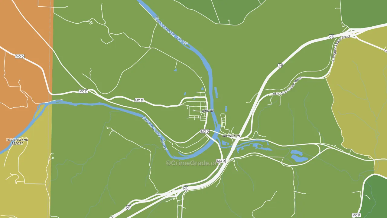 65529, MO Map of Drug-Related Crime Rates