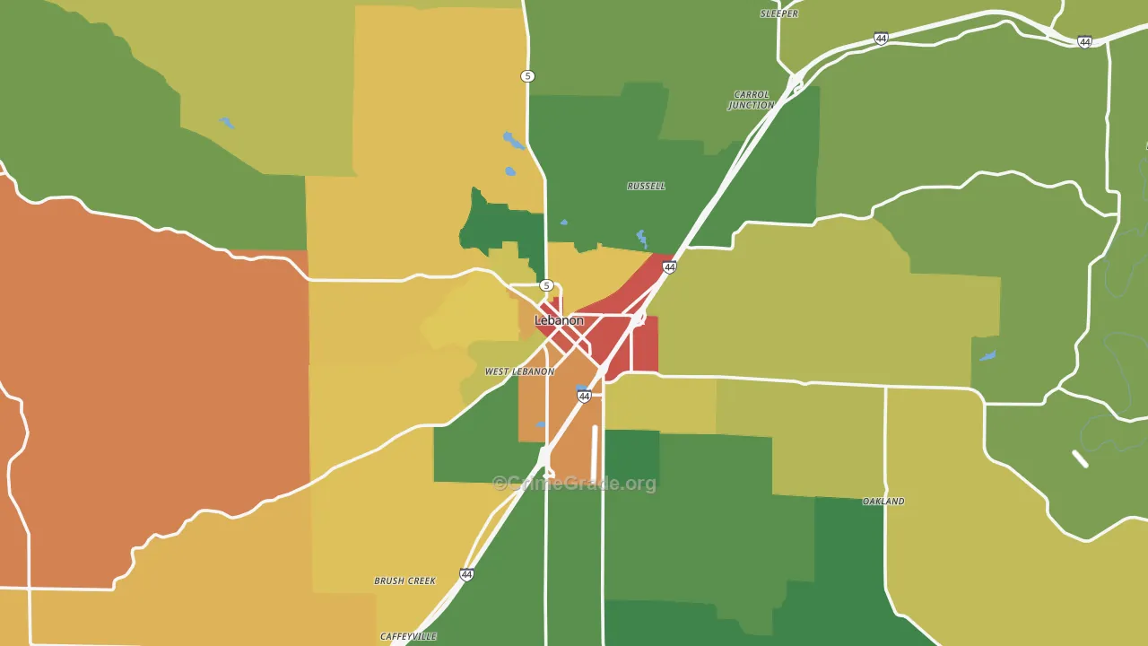 65536, MO Map of Drug-Related Crime Rates