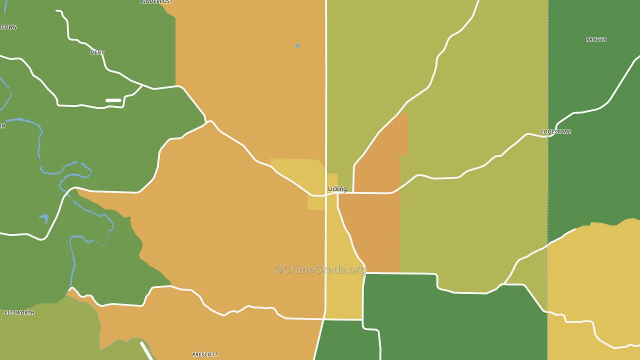 65542, MO Map of Drug-Related Crime Rates