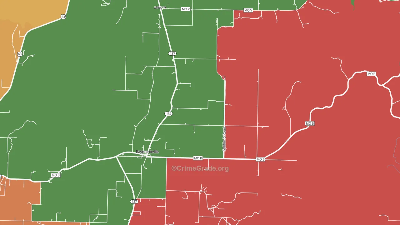 65555, MO Map of Drug-Related Crime Rates