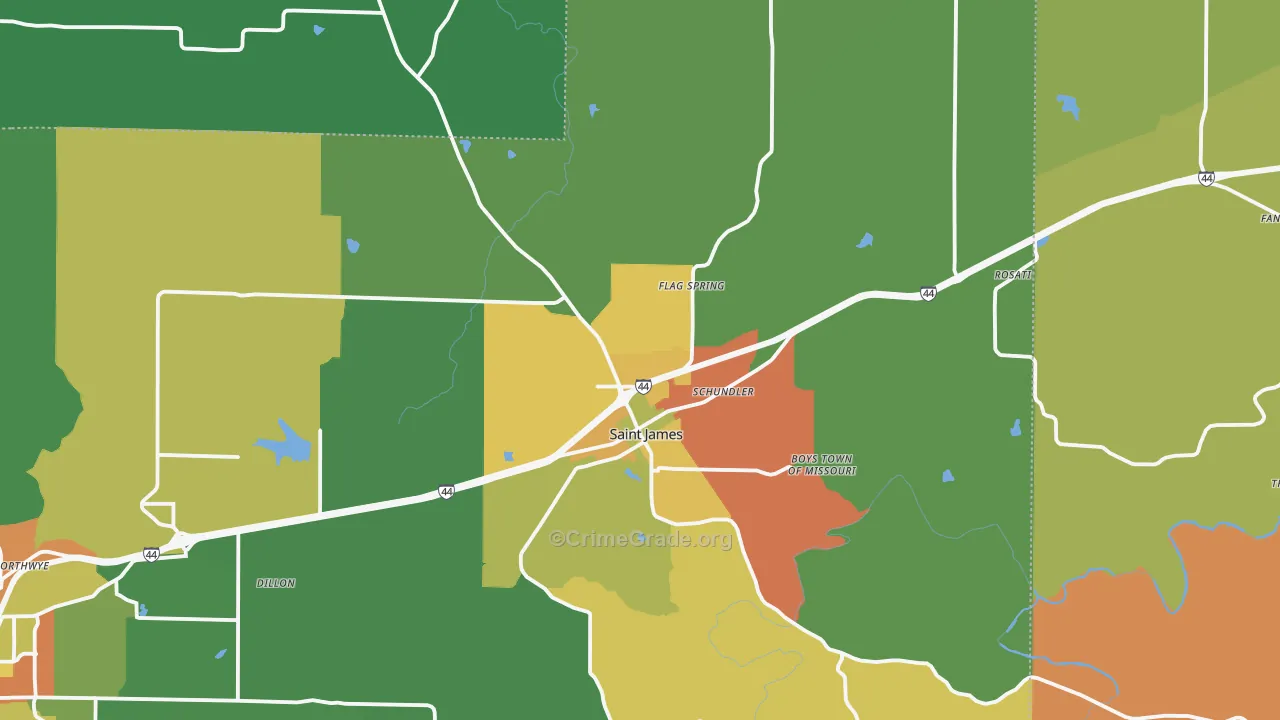 65559, MO Map of Drug-Related Crime Rates