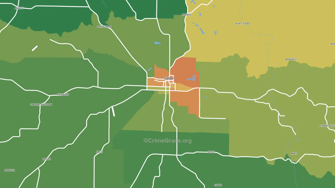 65560, MO Map of Drug-Related Crime Rates