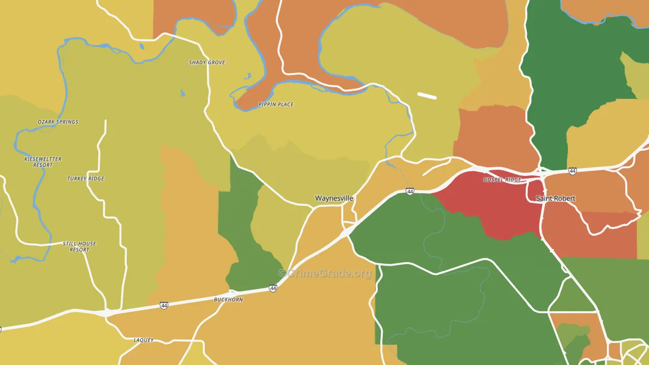 65583, MO Map of Drug-Related Crime Rates