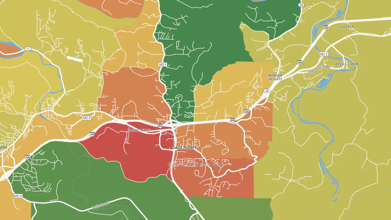 65584, MO Map of Drug-Related Crime Rates