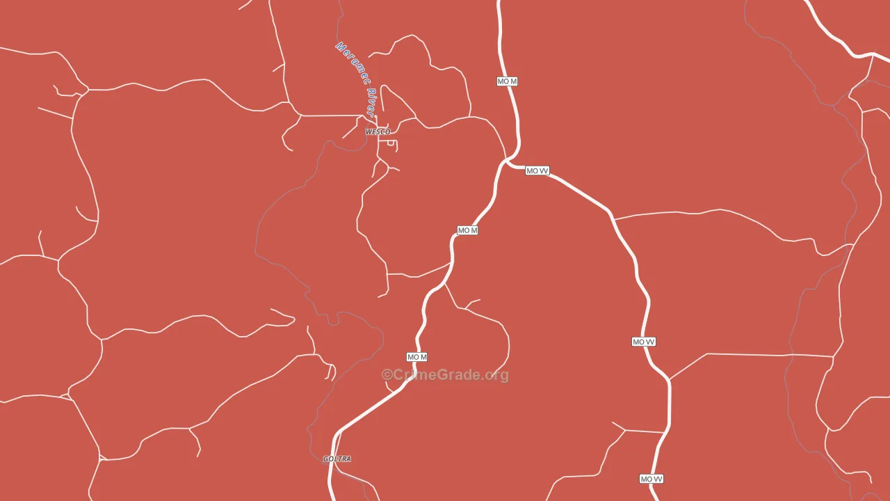 65586, MO Map of Drug-Related Crime Rates