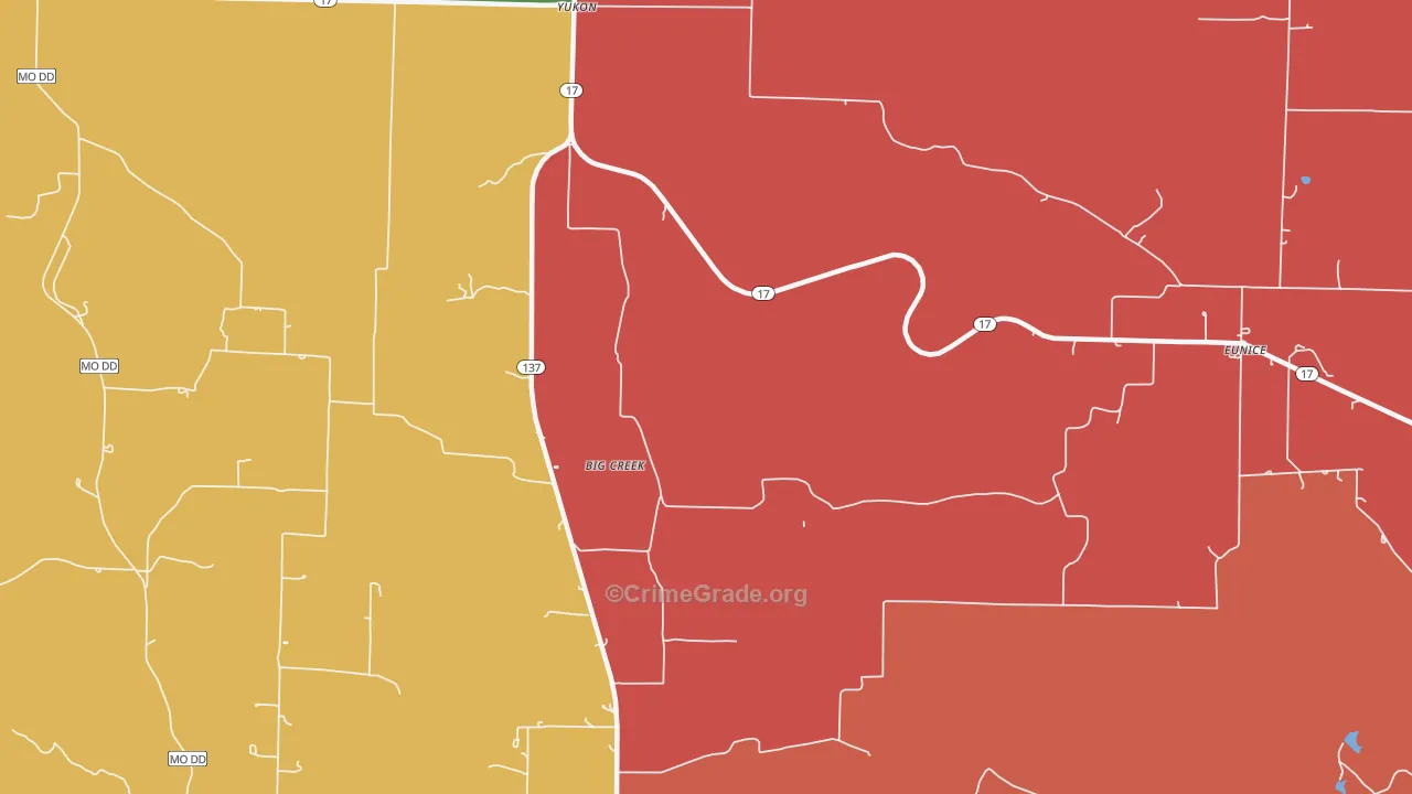 65589, MO Map of Drug-Related Crime Rates