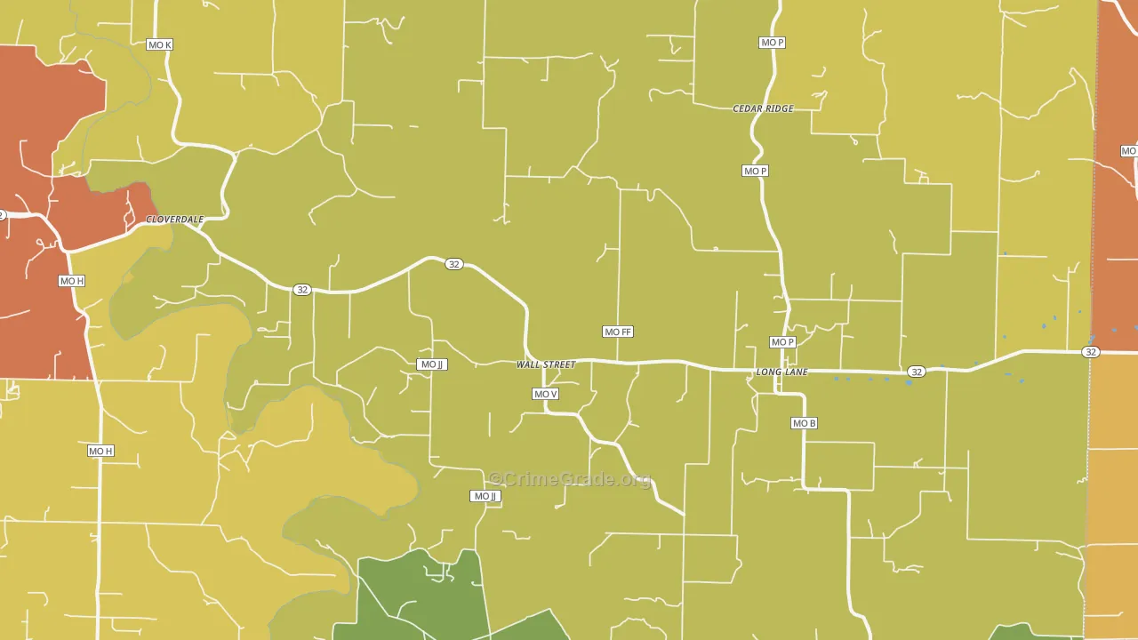 65590, MO Map of Drug-Related Crime Rates