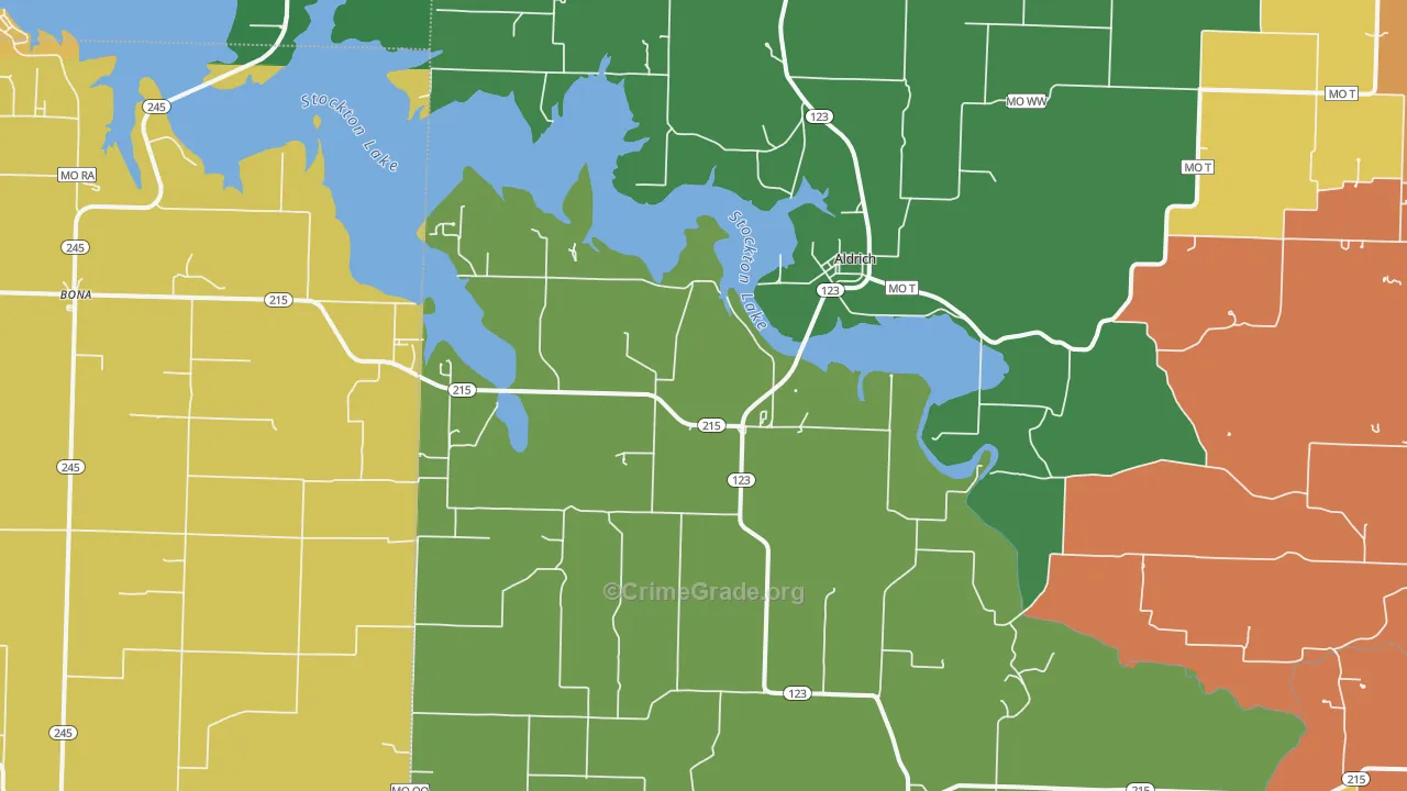 65601, MO Map of Drug-Related Crime Rates