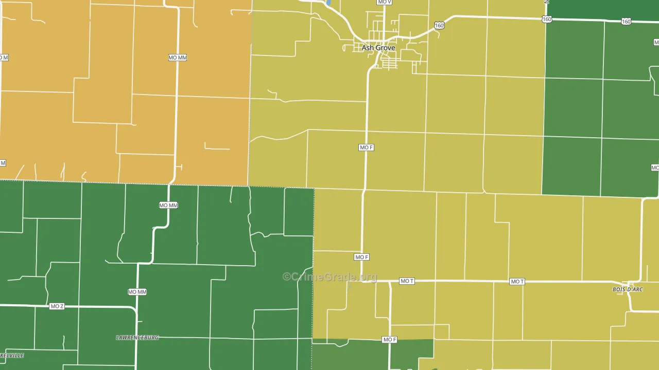 65604, MO Map of Drug-Related Crime Rates