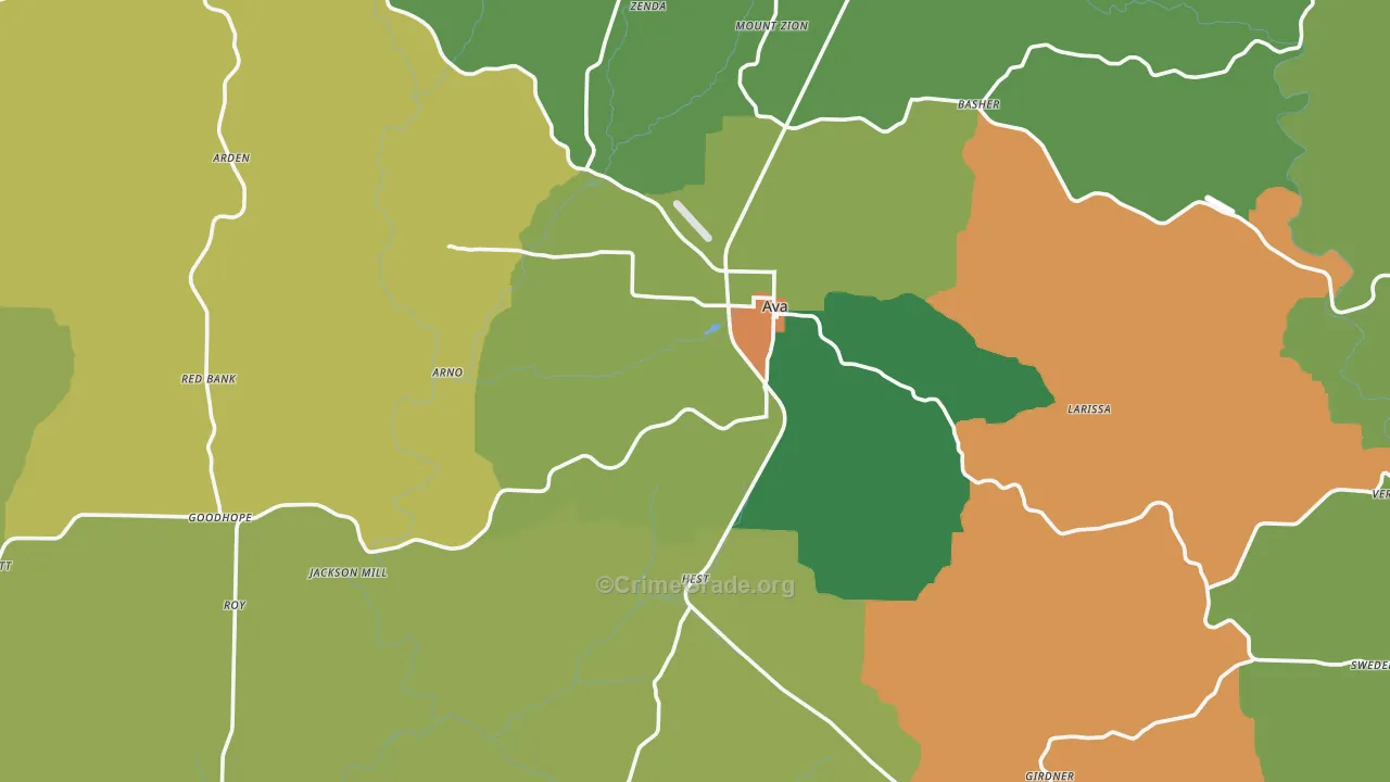 65608, MO Map of Drug-Related Crime Rates