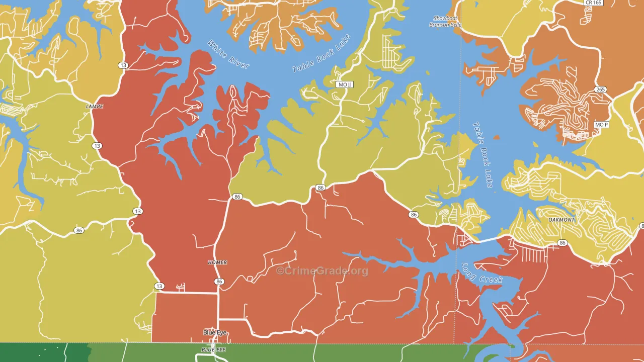 65611, MO Map of Drug-Related Crime Rates