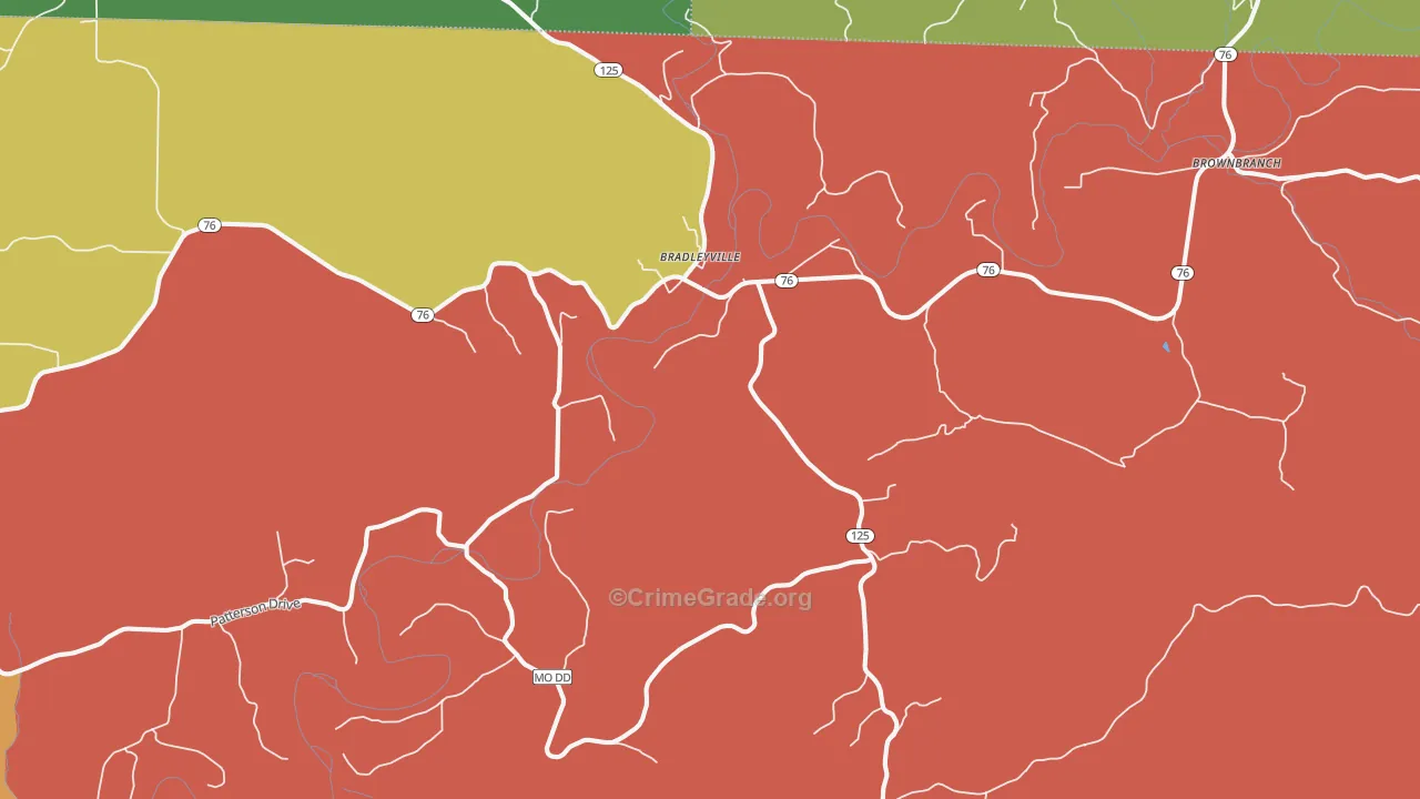 65614, MO Map of Drug-Related Crime Rates