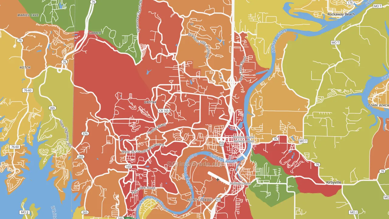 65616, MO Map of Drug-Related Crime Rates