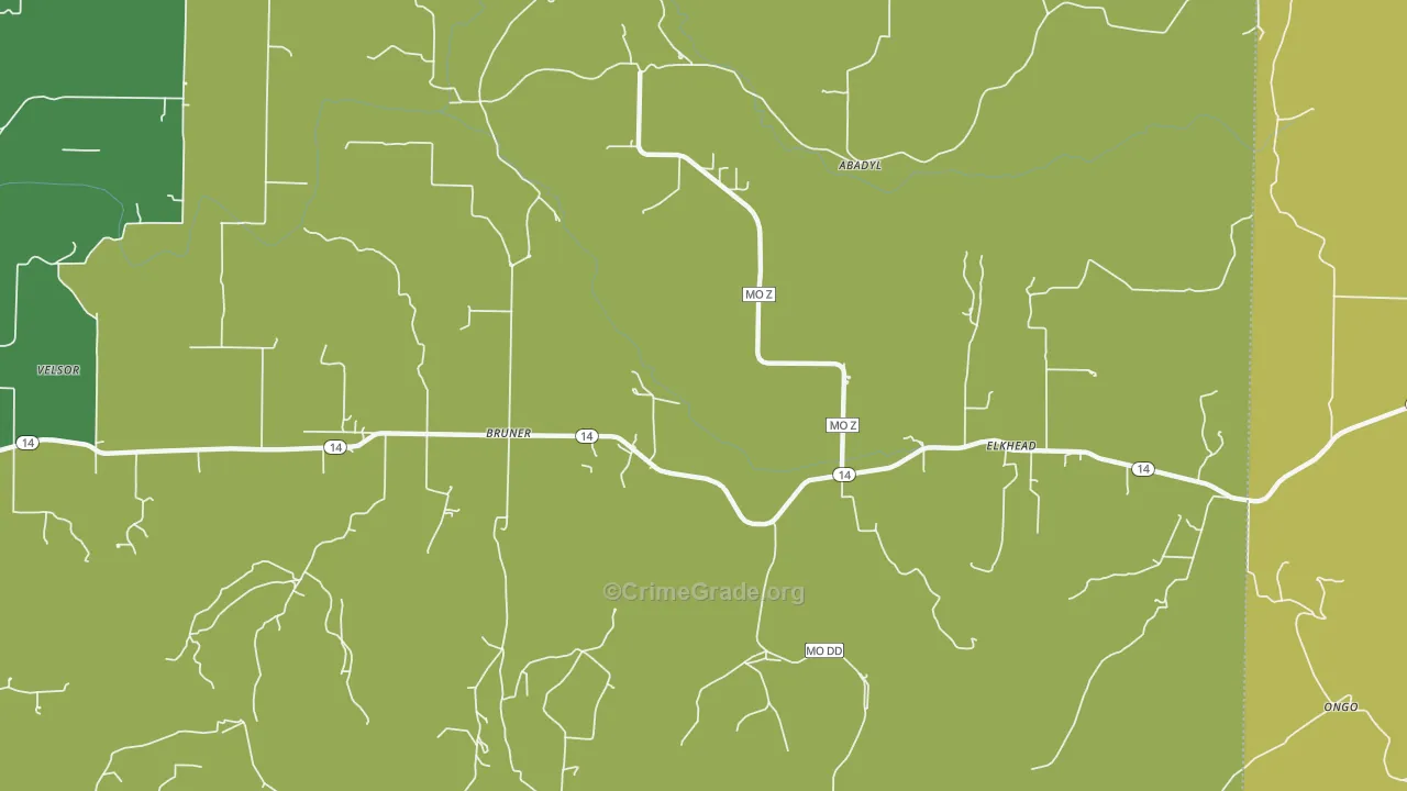 65620, MO Map of Drug-Related Crime Rates