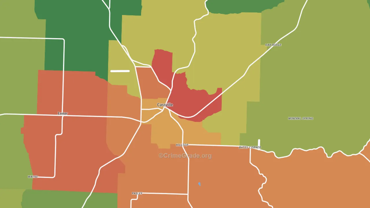 65625, MO Map of Drug-Related Crime Rates