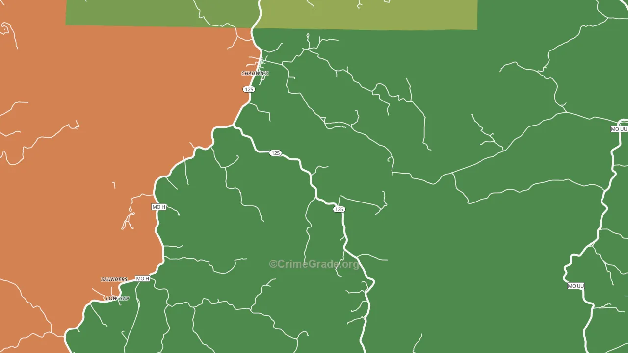 65629, MO Map of Drug-Related Crime Rates