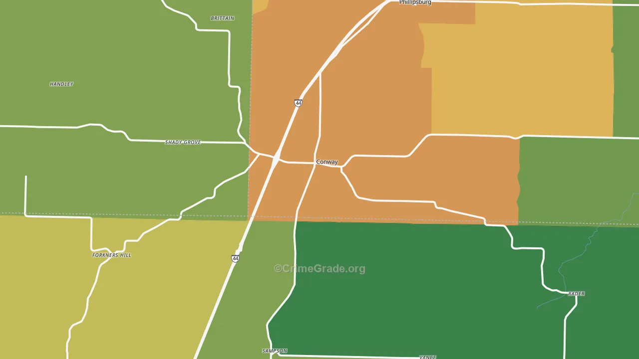 65632, MO Map of Drug-Related Crime Rates