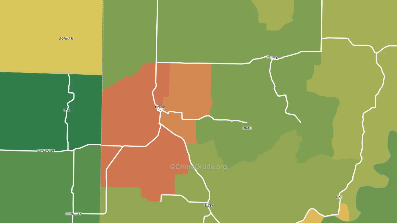 65633, MO Map of Drug-Related Crime Rates