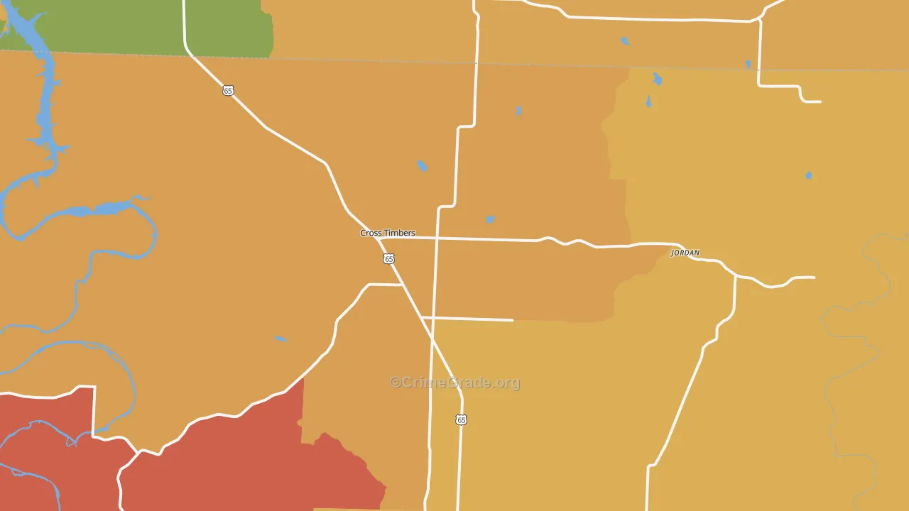 65634, MO Map of Drug-Related Crime Rates