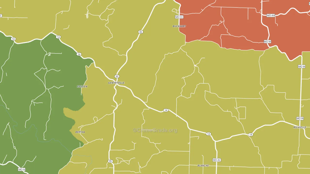 65638, MO Map of Drug-Related Crime Rates