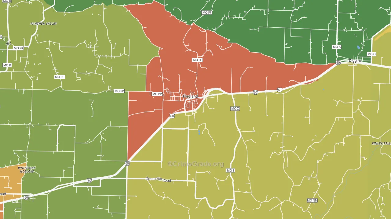 65652, MO Map of Drug-Related Crime Rates