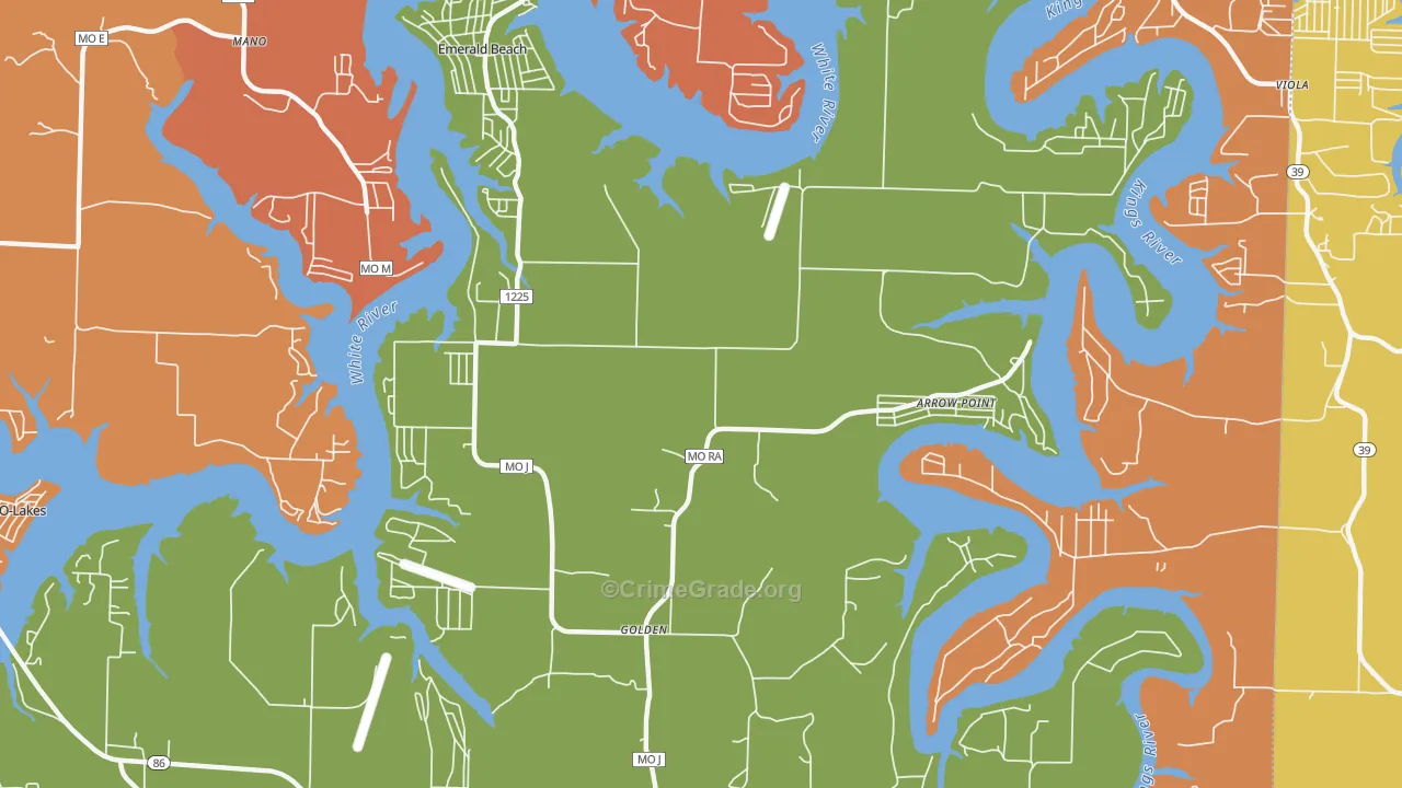 65658, MO Map of Drug-Related Crime Rates