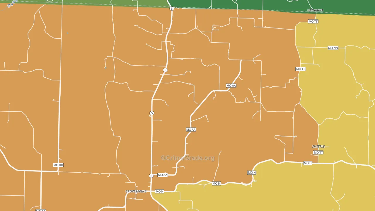 65662, MO Map of Drug-Related Crime Rates