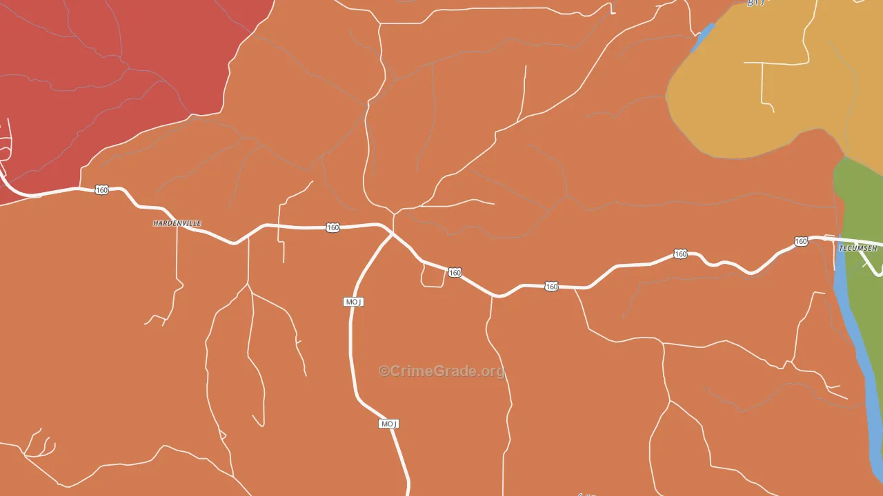 65666, MO Map of Drug-Related Crime Rates