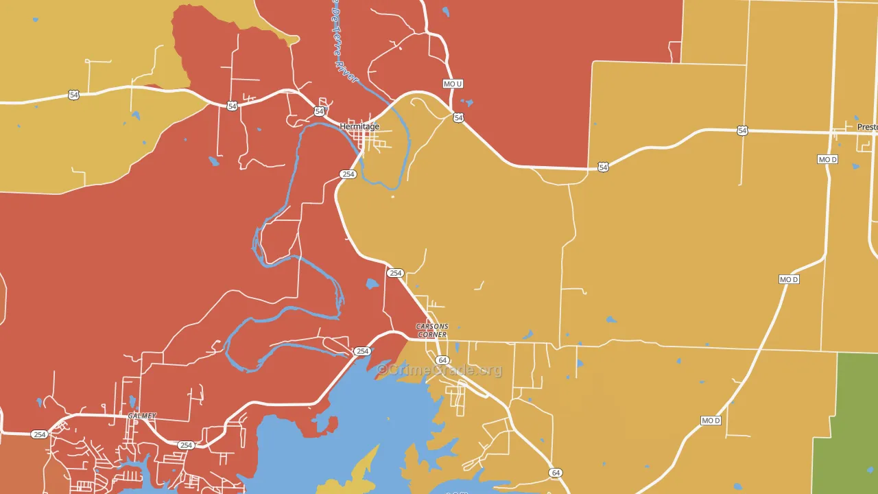 65668, MO Map of Drug-Related Crime Rates